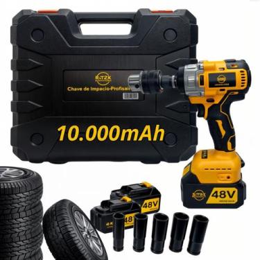 Imagem de Parafusadeira e Furadeira Bateria Brusheless 48V Chave de Impacto Prof