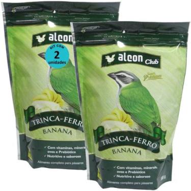 Imagem de Alcon club trinca-ferro banana 500g kit com 2 ração para pássaros