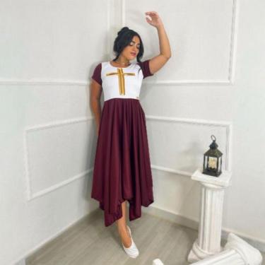 Imagem de Vestido de Dança Coreografia Plus Size Cruz Moda Evangélica - MISS FLO