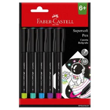 Imagem de Caneta Faber-Castell Supersoft Pen 1.0mm 05 Unidades