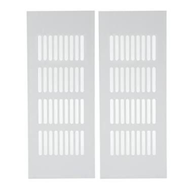 Imagem de Grade de ventilação de ar retangular Grcfumo, tampa da grade de ar de retorno de liga de alumínio sólido, ventilação de prata com dissipação de calor para armário RV (80 * 200mm)