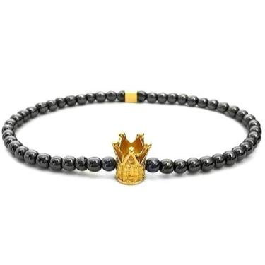 Imagem de Pulseira De Elastico Masculina Dourada - Gafeno Acessórios, GG