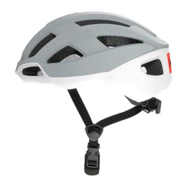 Imagem de UGPLM Capacete de bicicleta de bicicleta Capacete de bicicleta ajustável para homens Capacete de ciclismo leve com almofada interna removível para viajar de, Cinza