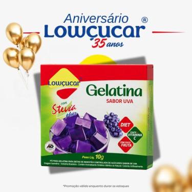Imagem de Gelatina Lowçucar Plus com Stevia Sabor Uva 10g