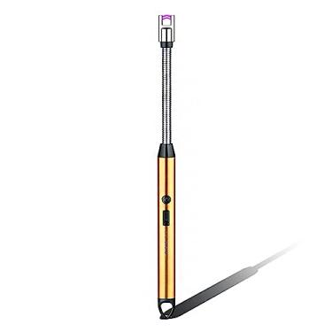 Imagem de Acendedor Elétrico Fogão Isqueiro Eletrônico Recarregável USB Aço Inox (Dourado)