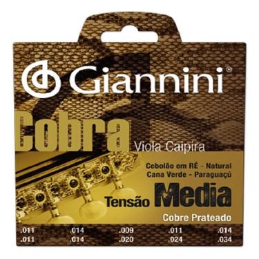 Imagem de Encordoamento Para Viola Caipira Tensão Média Cobra Giannini