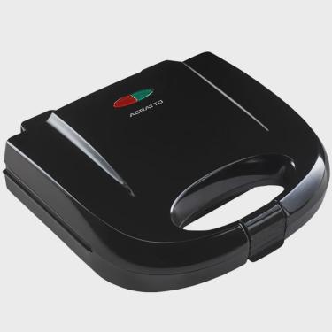 Imagem de Sanduicheira e Grill Elétrica 750W Lanches Dupla Antiaderente Preta Agratto Sa Black