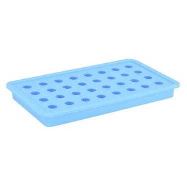 Imagem de Forma de Gelo Silicone Redondo 32 Esferas Azul 20x11x2cm