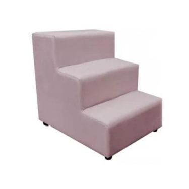 Imagem de Escadinha Rampa Subir Sofá Cama Cães Cachorro Gato Suede