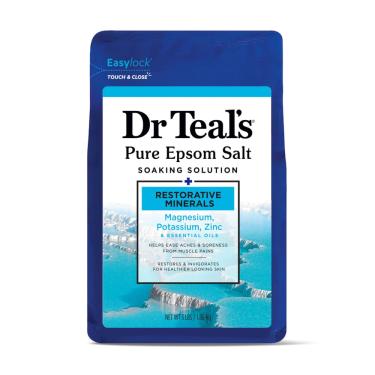 Imagem de Sal de magnésio Epsom Soak Dr. Teal's Restorative 1,36 kg