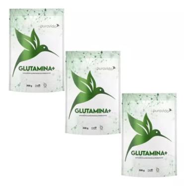 Imagem de 3x L- Glutamina Premium Vegan 300g Sabor Neutro - Puravida