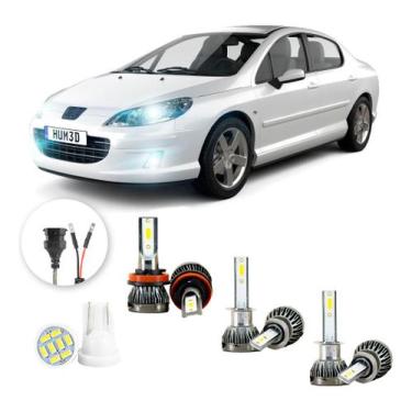 Imagem de Ultra Led Nano 22000lm Peugeot 407 2004-2011 H1 H1 H8 - LUXLED y3, Bra
