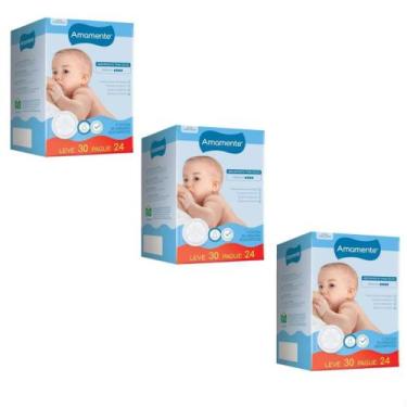 Imagem de Kit 3 Absorvente Para Seios Amamente Semina 30 Unidades CADA