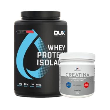 Imagem de Combo Whey Protein Isolado 900g + Creatina 300g Easy Nutri (900g, Morango)
