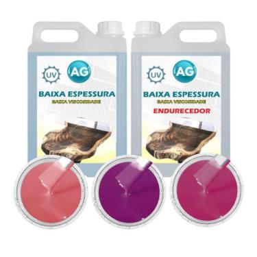 Imagem de Resina Baixa Espessura 5KG + 3 Cores Sólidas - Resinas ag