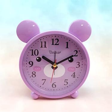 Imagem de Despertador quarto bonito e criativo quarto infantil cabeceira desktop mudo digital pequeno despertador relógio de mesa relógio de cabeceira (cor: D) (O)