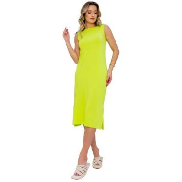 Imagem de Vestido Midi Feminino Soltinho Malha de Viscose Elegante - IV STORE, V