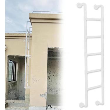 Imagem de Escada De Parede Para Janelas Bem Breakout, Escada De Sótão Vintage, Escada Reta Para Casa (30-92in), Escada De Escalada Para Cama De Estudante Com Almofada, 92in, White, 68in