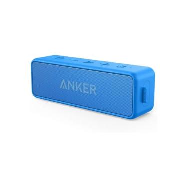 Imagem de Anker soundcore 2 Caixa de Som Bluetooth Portátil com 12W de Som Estéreo, Bluetooth 5, BassUp, à Prova d'Água IPX7, 24 Horas de Reprodução, Emparelhamento Estéreo Sem Fio, Ideal para Casa e Viagens
