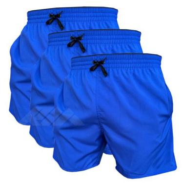 Imagem de Kit 3 Short Royal de Elastano Dry fit Bermuda de Praia Piscina e Acade