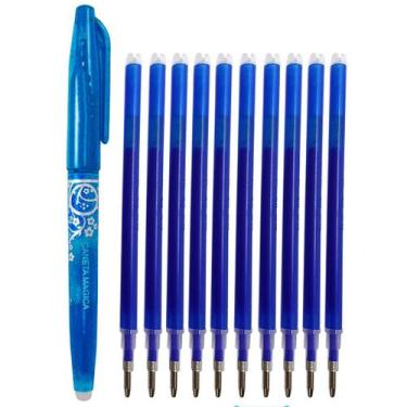 Imagem de 10 Refil Caneta Mágica Tecido Papel Patchwork Apagavel Azul - Evolvere