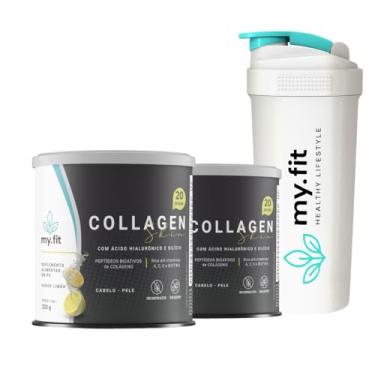 Imagem de Kit 2x Collagen Skin - Colágeno Hidrolisado com Ácido Hialurônico 100mg + Biotina e Vitaminas - Fórmula Completa para Manutenção da Pele, Unhas e Cabelo + Coqueteleira Exclusiva