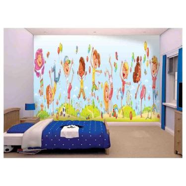 Imagem de Papel De Parede Infantil Crianças Parquinho Azs176 - Você Decora