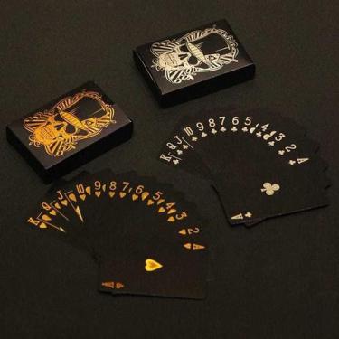 Imagem de Baralho Caveira Prata ou Dourado Poker Truco Cartas Jogos MT031 - ds