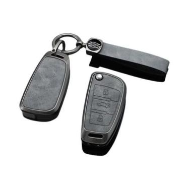 Imagem de Audi Liga De Couro Caso Chave Do Carro Capa Escudo Para A1 A3 A4 A5 A6