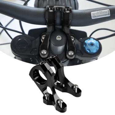 Imagem de Canitu Peças De Suportes Guidão Dianteiros, Suporte Alumínio Para Bicicleta Trilha Com Elevação 1" Sur Ron Light Bee X Lbx Segway X260 X160 (Preto)
