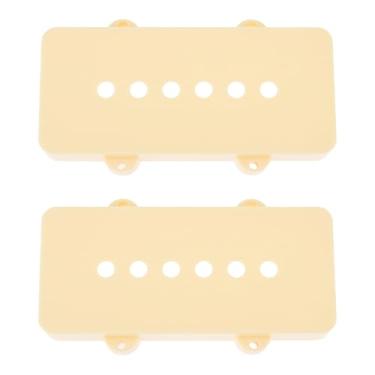 Imagem de LT Easiyl 2 capas de captador de 51,3 mm compatíveis com guitarras Fender Jazzmaster amarelo creme