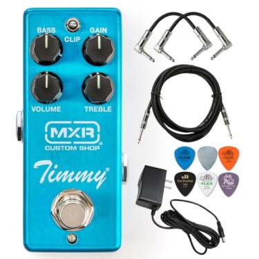 Imagem de Tonebird Pedal De Efeitos Para Guitarra Mxr Csp027 Timmy Overdrive Com Mini Carcaça E Fonte Alimentação 9 V, Cabo Conexão, Palhetas Pacote Cabos Instrumento