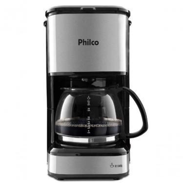Imagem de Cafeteira Eletrica Philco Faz 32 Xicaras 750w - Inox-preta 220V
