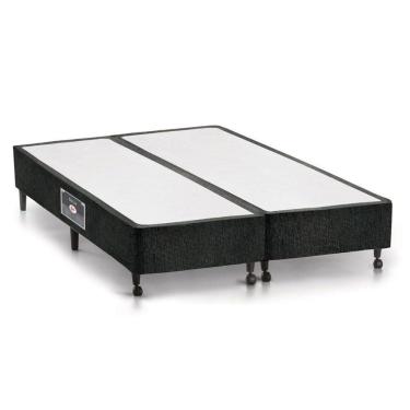 Imagem de Cama Box Base Queen Lux Chenille Black (158x198x23 (2 uni 79X198)) - Castor