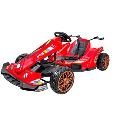 Imagem de Carrinho Elétrico Infantil 12V Kart Corrida Vermelho