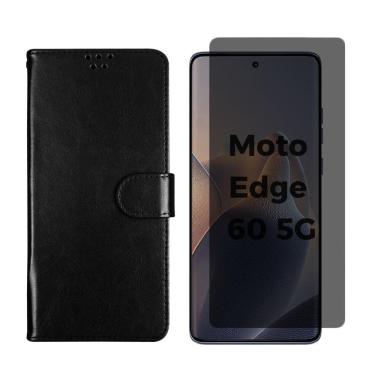 Imagem de Carteira + Pel. Gel Privativa Compativel Com Moto Edge 60 5G