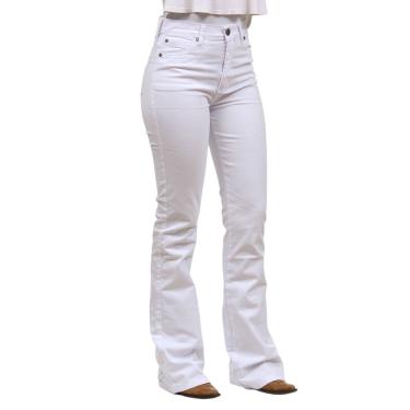 Imagem de Calça Jeans Branca Flare Feminina com Elastano Wrangler 36305