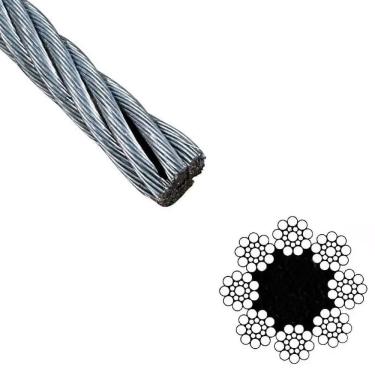 Imagem de Cabo De Aço Af Polido 12,7Mm | 1/2 - 8X19s - Com 9 Metros