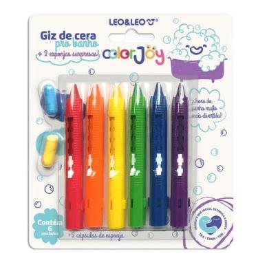 Imagem de Giz Cera Retratil Banho 2 Capsulas Esponja Surpresa Color