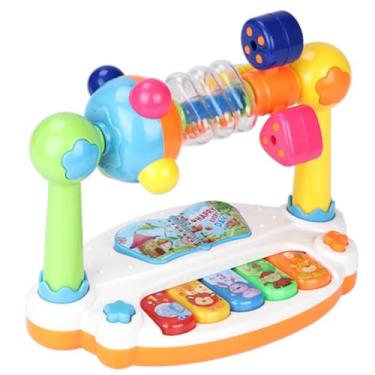 Imagem de Piano Musical Giratório para Bebês Com Luzes Sons Brinquedo Educativo