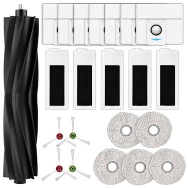 Imagem de (Pacote com 22) Peças de reposição Omni T20 para aspirador de pó ECOVACS DEEBOT T20 Omni/ T20e Omni/ T20 Max/T20 Pro, 1 escova de rolo, 4 escovas laterais, 7 sacos de pó, 5 filtros HEPA, 5 almofadas