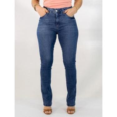 Imagem de Calça Jeans Boot Cut Algodão Alta Azul Feminina Anticorpus-Feminino