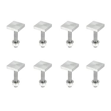 Imagem de X AUTOHAUX Rack de teto universal 8 peças em forma de T parafuso de suporte de carga no telhado com slots em forma de T parafusos em forma de T com arruelas de bicicleta adaptador de barra cruzada