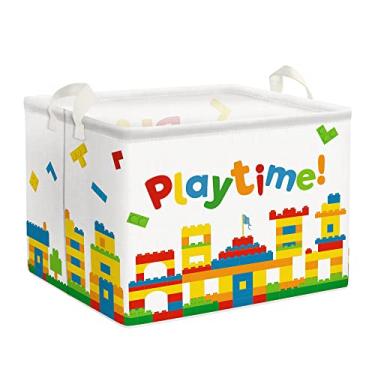 Imagem de Clastyle Blocos De Construção Cesta Brinquedos Para Bebês Volta Às Aulas Estante Retangular Livros Roupas E Toalhas Caixa Armazenamento Quarto Criança Berçário