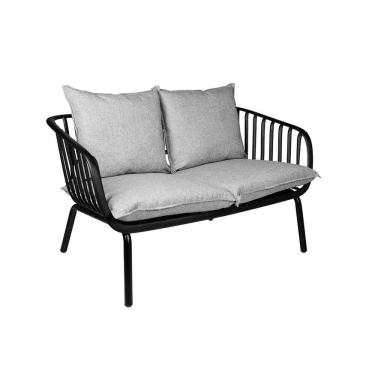 Imagem de Sofá para Jardim 123,5cm X 77cm Seiva Preto/Cinza Mescla