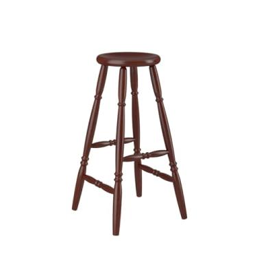 Imagem de Banqueta Alta em Madeira 75cm Castanho Acetinado Marin Brasil