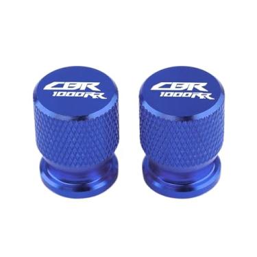 Imagem de jininshengxindianzi Compatible With Motorcycle CBR 1000RR CBR1000RR CBR1000 RR 2004-2011 2005 2006 2007 2008 2009 Aluminum Wheel Tire Valve Caps Cover(Blue)