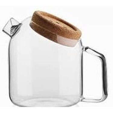 Imagem de Jarro De água De Vidro Com Tampa De Cortiça Bule De Vidro De Grande Capacidade Para Suco, Chá Gelado, Bebidas Diy Jarra De água, 1.2L