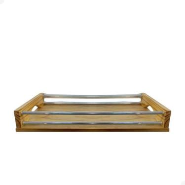 Imagem de Bandeja Decorativa Para Cantinho do Café com Alças - 55X28 - Beto Move