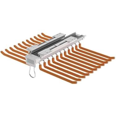 Imagem de Suporte De Calças De Duas Fileiras, Suporte De Calças Extensível Antiderrapante Silencioso, Cabide De Calças Retrátil 22 Braços, Orange
